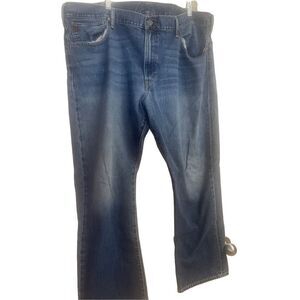 Polo Ralph Lauren Men's Blue Long Bootcut Medium Wash Denim Jeans Size 42/30